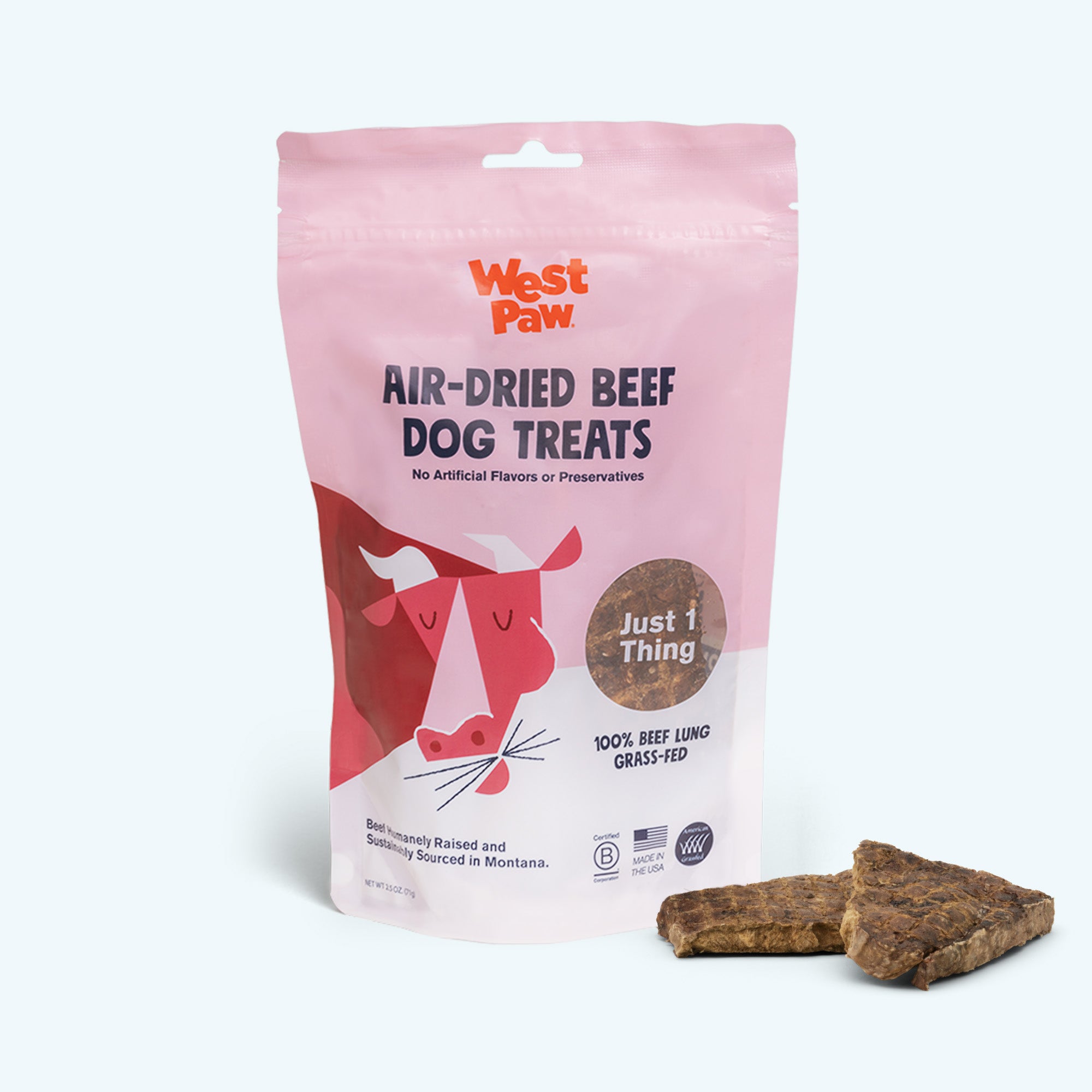 West Paw Air-Dried Bison Lung Dog Treats
