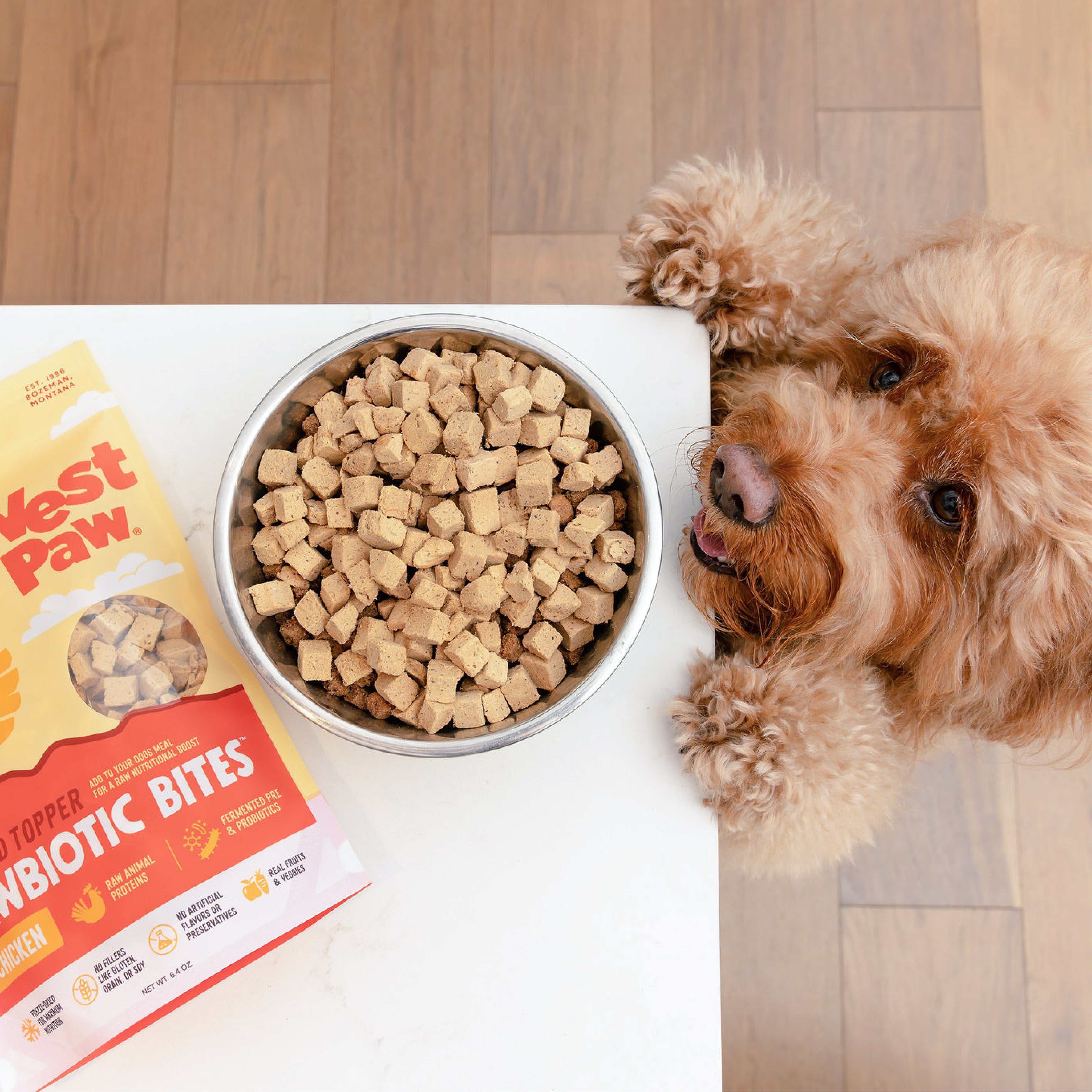 Rawbiotic Bitesª | Freeze-Dried Chicken Dog Food Topper | West Paw