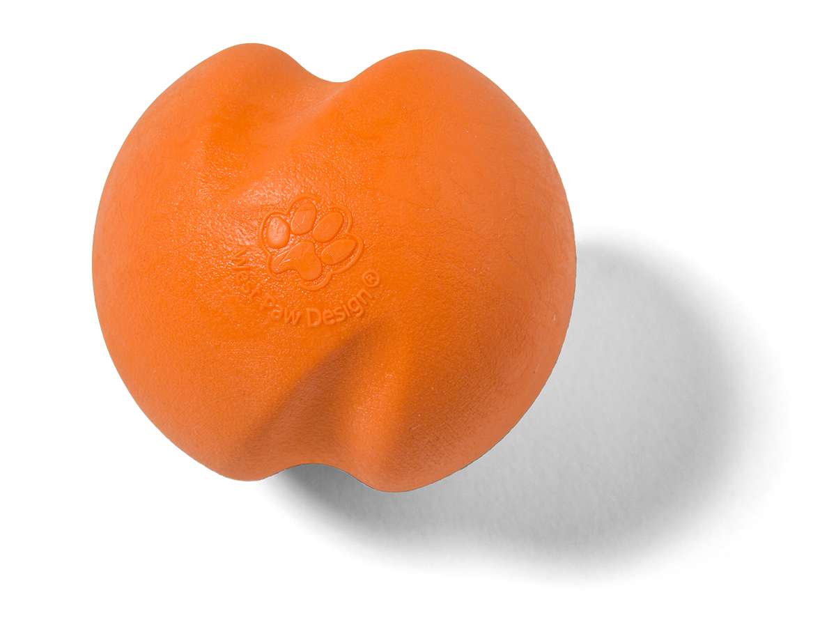 Tangerine Orange Extra Small Jive Dog Ball