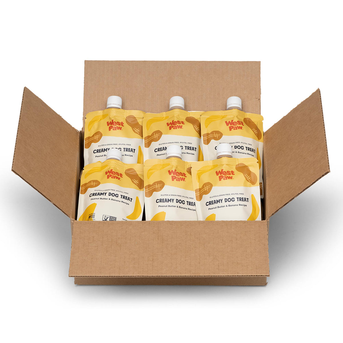 Peanut butter and banana creamy dog treat, 6-unit case pack