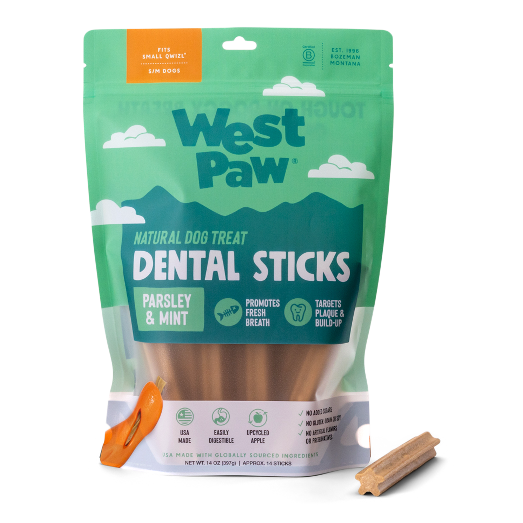Small Limited Edition Winter Mint Qwizl + Dental Stick Bundle