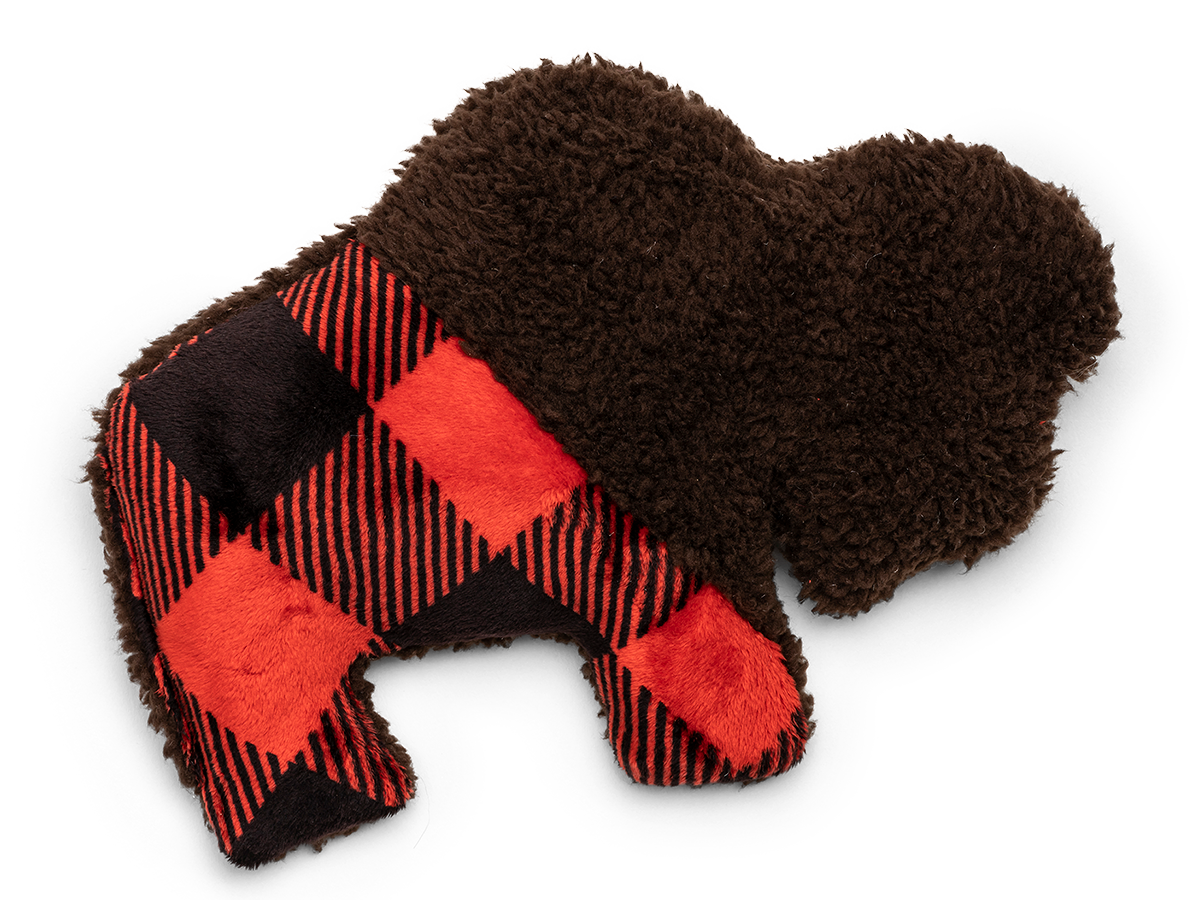 Merry Mini Bison Plush Dog Toy
