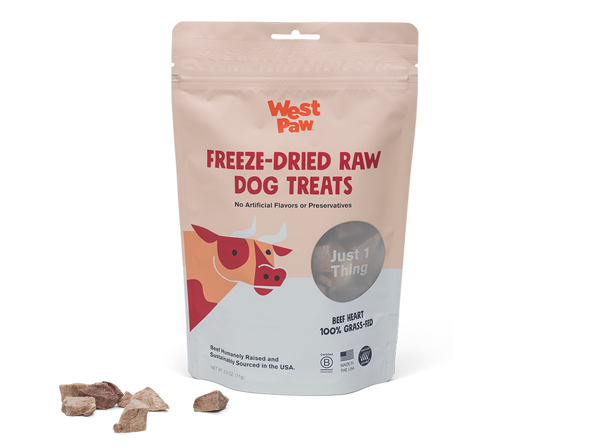 West Paw Freeze-Dried Raw Dog Treats Beef Heart