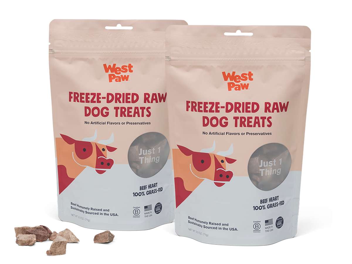 Beef Heart single ingredient dog treats 6-unit case pack