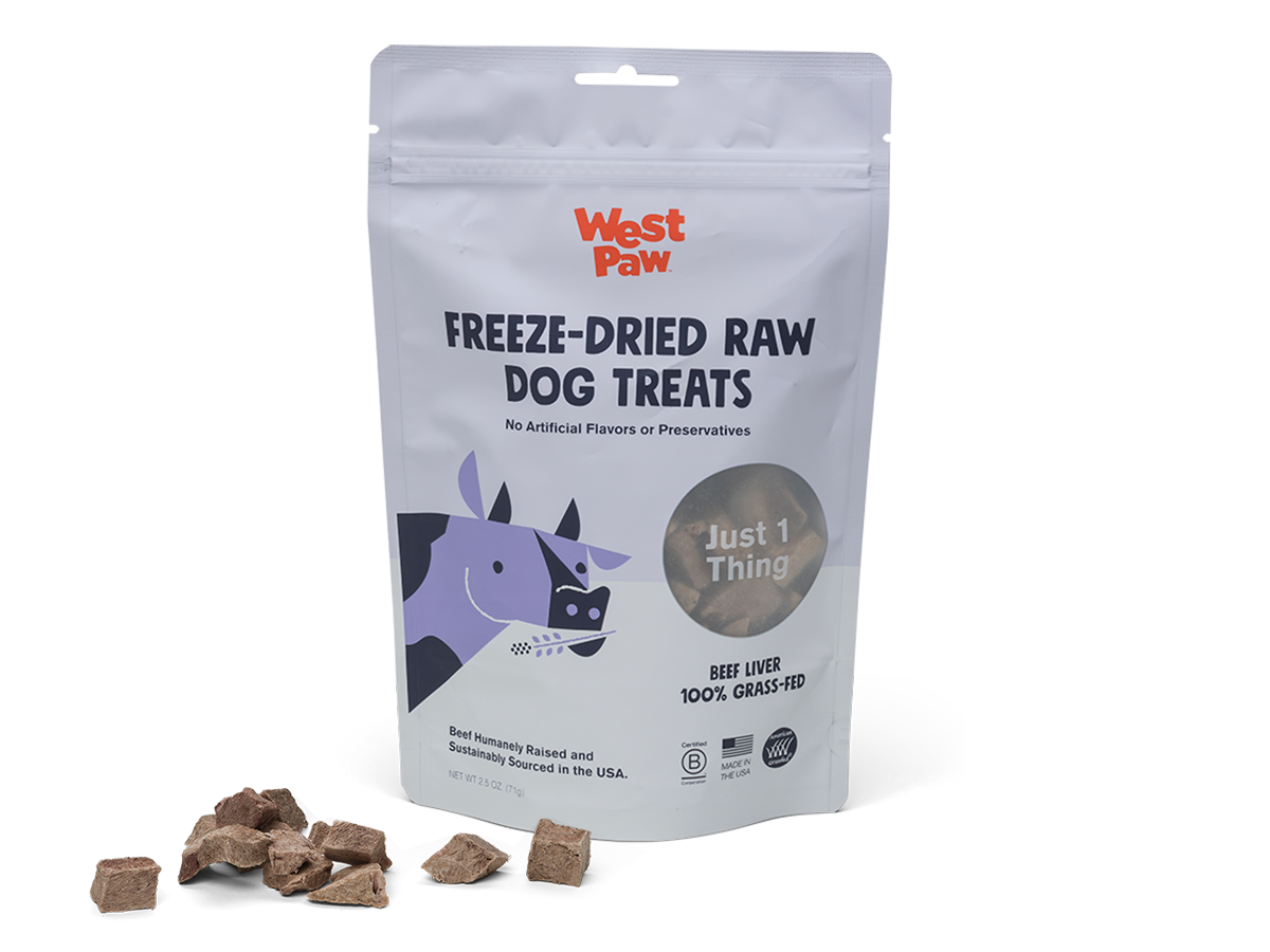 Beef liver single ingredient dog treats 6-unit case pack