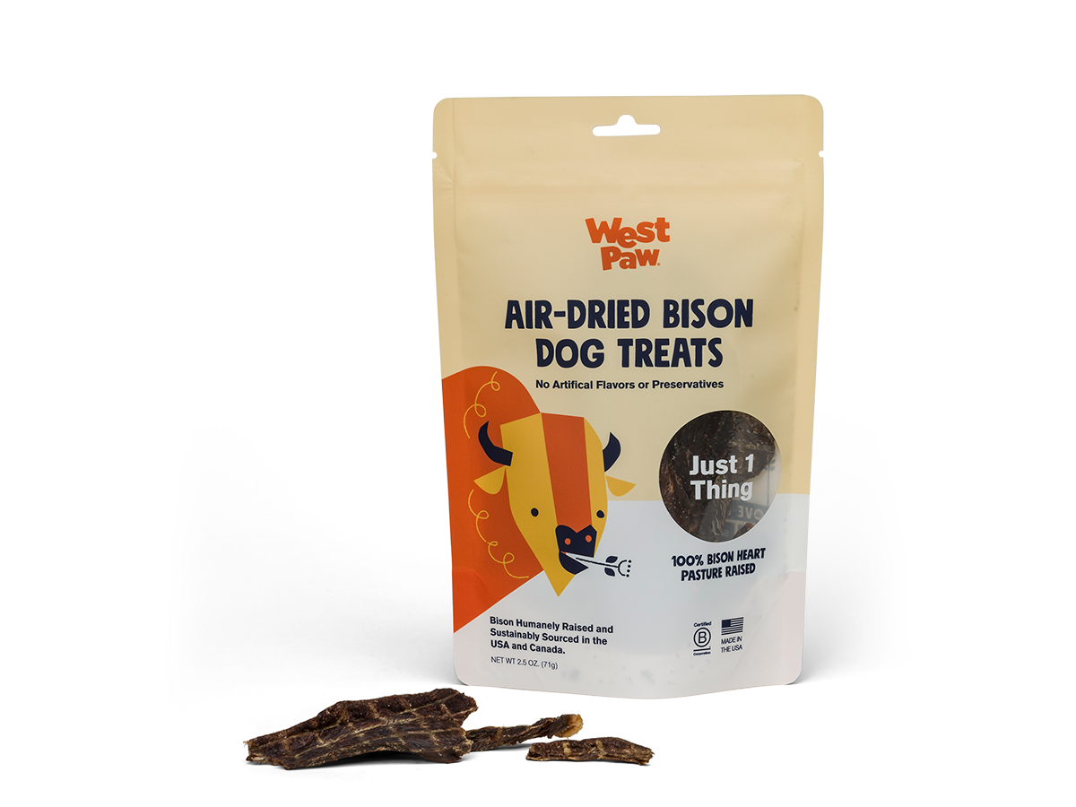 West Paw Air-Dried Bison Heart Dog Treats