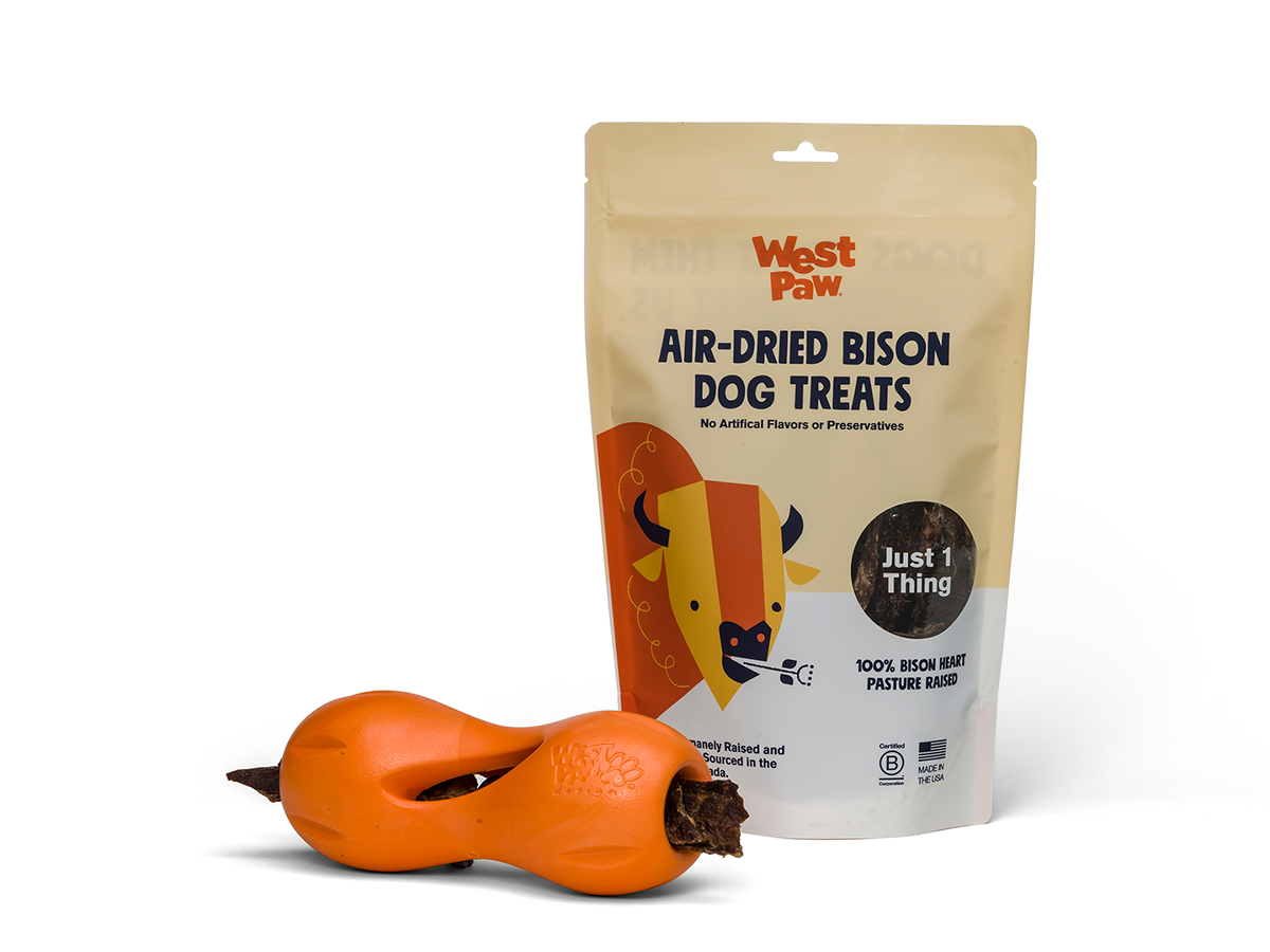 West Paw Air-Dried Bison Heart Dog Treats