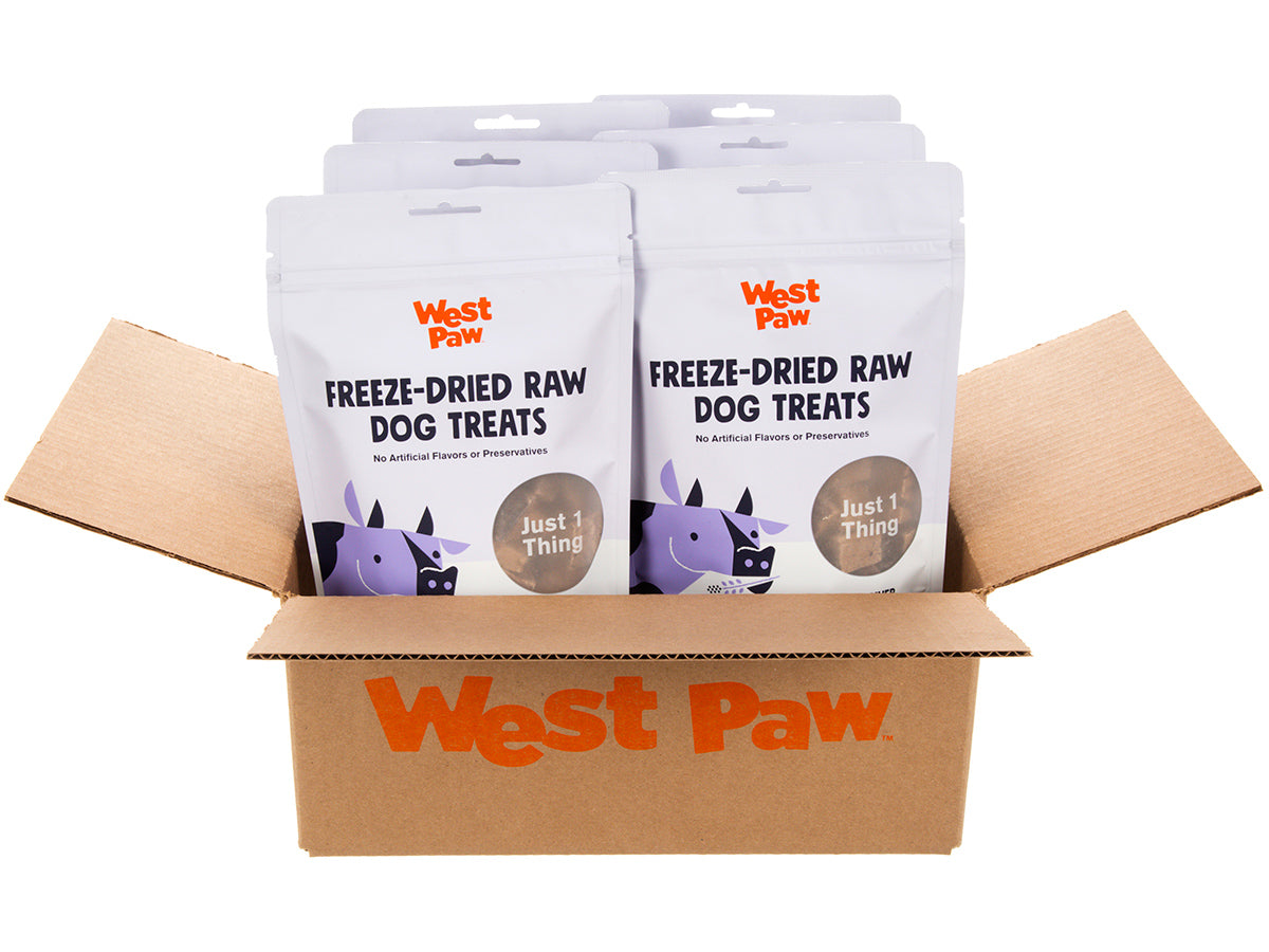 Beef liver single ingredient dog treats 6-unit case pack