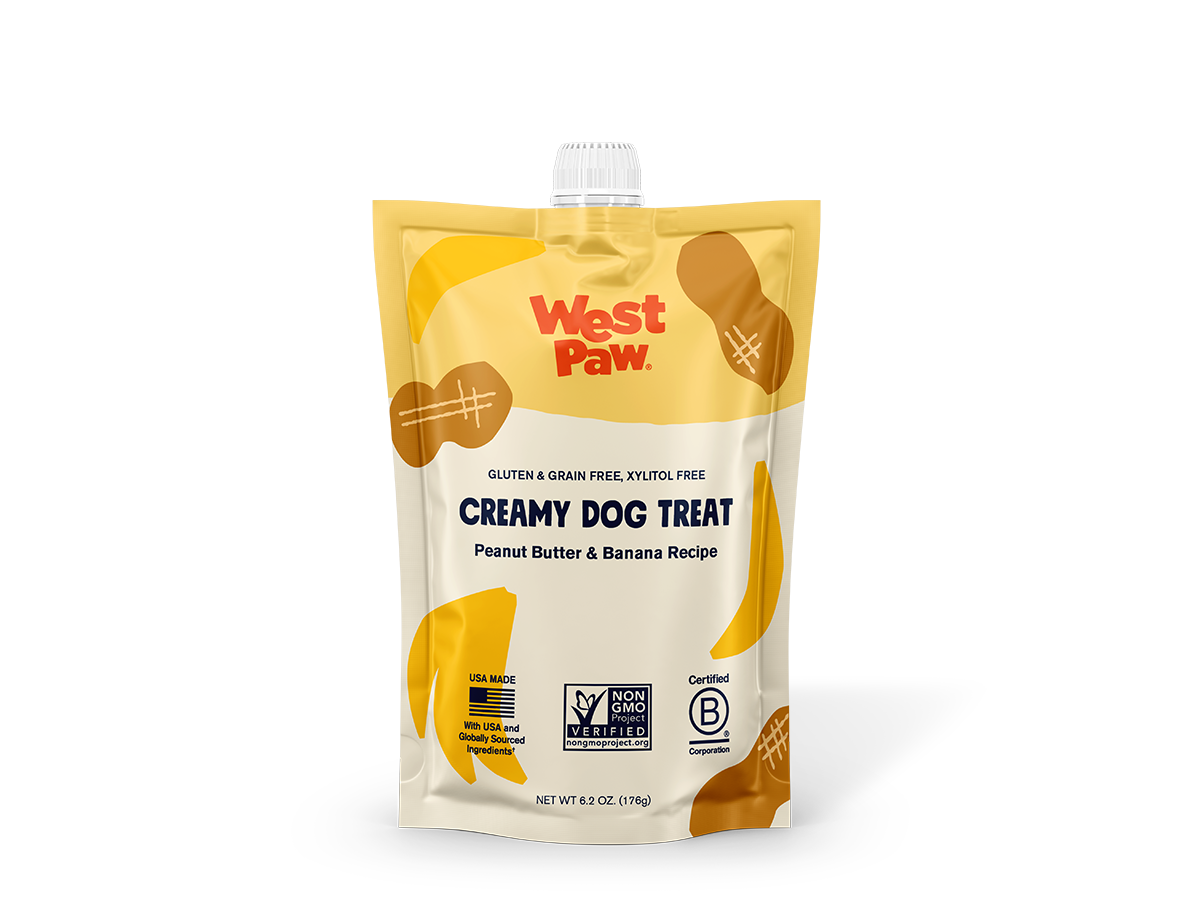 Peanut butter and banana creamy dog treat, 6-unit case pack