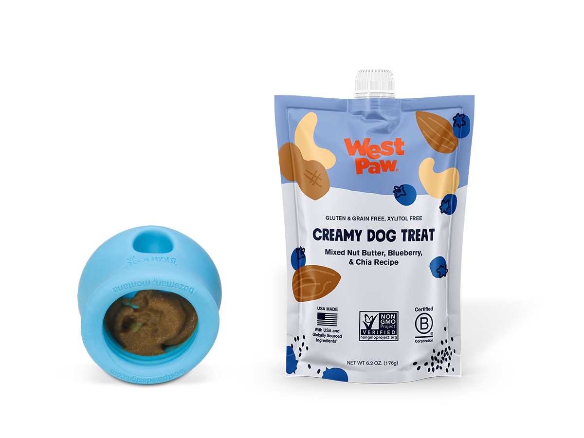 Nut Butter, Blueberry, and Chia Seed creamy dog treat, 6-unit case pack
