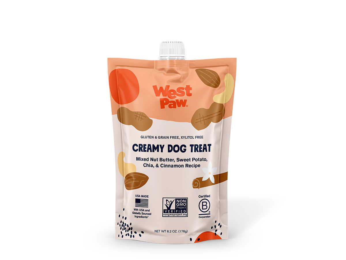 Nut Butter, Sweet Potato, and Chia Seed creamy dog treat, 6-unit case pack